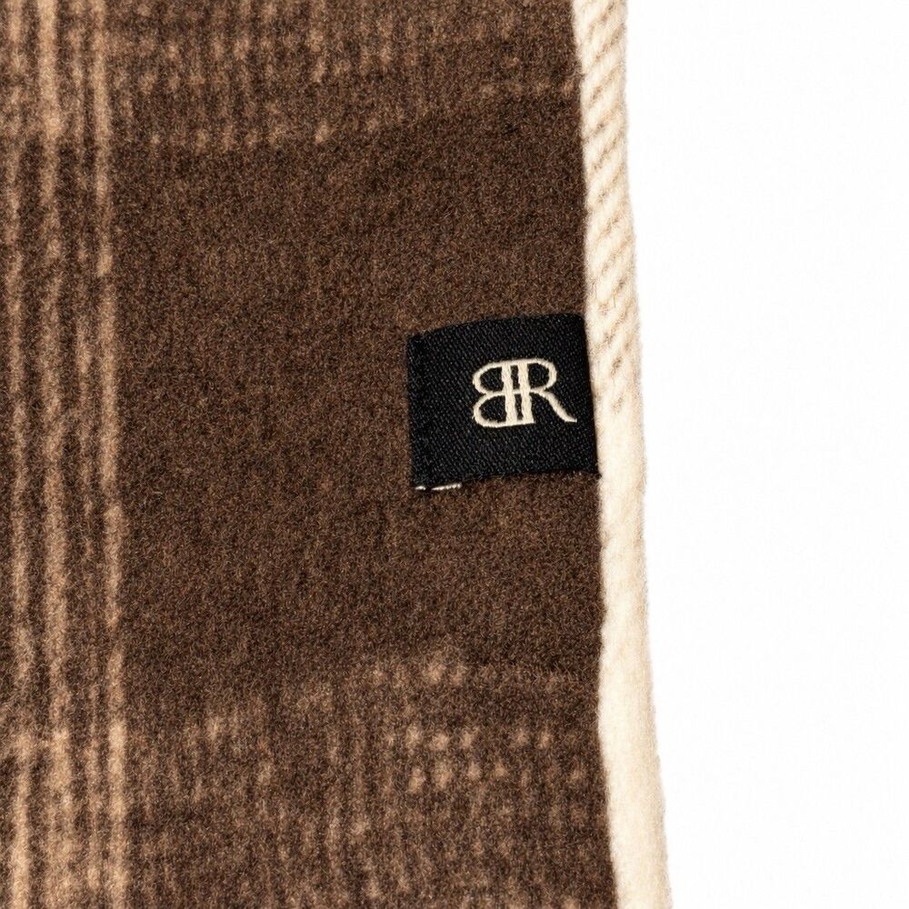 Banana Republic Womens M Brown Plaid Wool Blend Shirt Jacket Shacket - Picture 7 of 8